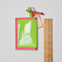 Green + Pink Felt Keychain Wallet Default Title