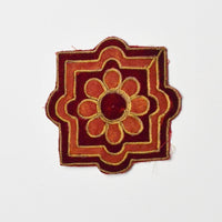 Maroon + Gold Floral Patch Default Title