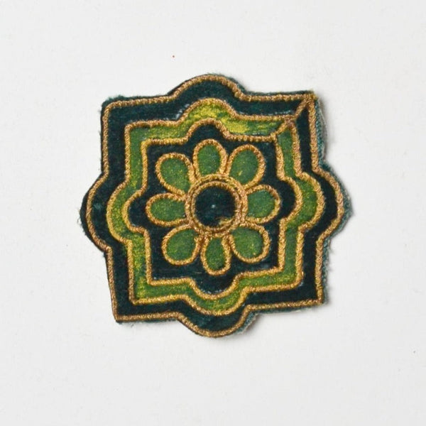 Green + Gold Floral Patch Default Title