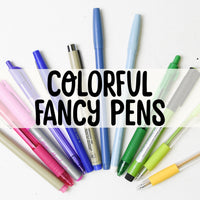 Ten Colorful Fancy Pens