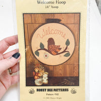 Honey Bee Patterns #H2 Welcome Hoop Pattern