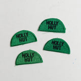 Green "Holly Hut" Patches - Set of 4