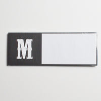 Grey + White M Notepad - 3" x 10" Default Title