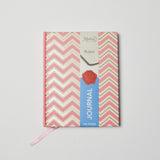 Pink + Gold Chevron Markings Ruled Journal Default Title