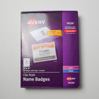 Avery 74536 Clip Style Name Badges Default Title