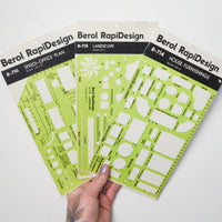 Berol RapiDesign Scale Model Stencils - Set of 3 Default Title