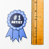 #1 Artist Blue Ribbon Sticker