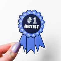 #1 Artist Blue Ribbon Sticker