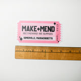 Make + Mend Ticket Sticker