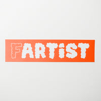 Fartist Orange Bumper Sticker