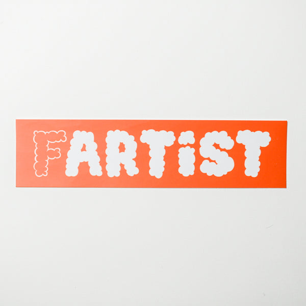 Fartist Orange Bumper Sticker