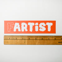 Fartist Orange Bumper Sticker